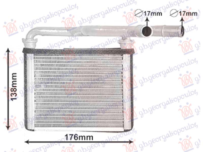 GREJAC KABINE BENZIN/DIZEL (125x149) MAZDA MPV 2003-2006 (LW)