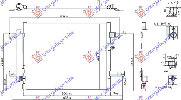 HLADNJAK KLIME 1.5/2.0 BENZIN (465x365x12) MAZDA MIATA MX5 2015- (ND)