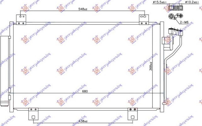 HLADNJAK KLIME ZA SVE MODELSE BENZIN (658x368x16) (GAS R134) (KOYO) MAZDA 3 SDN-H/B 2013-2016 (BM/BN)