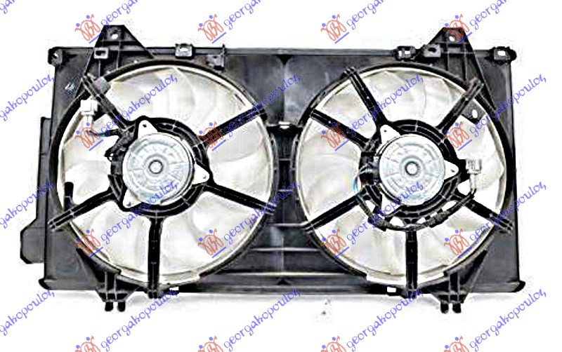 VENTILATOR (DUPLI) KOMPLET (2.0/2.4 BENZIN) MAZDA 6 2013-2016 (GJ/GL)