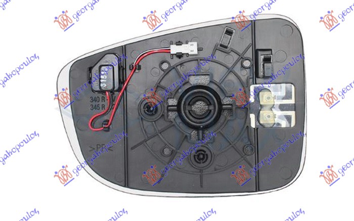 STAKLO RETROVIZORA SA GREJACEM (MRTAV UGAO) (KONVEKSNO) MAZDA 3 SDN-H/B 2013-2016 (BM/BN)