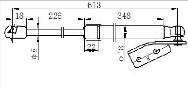 AMORTIZER GEPEK VRATA 5 VRATA (613L-375N) MAZDA 3 SDN-H/B 2013-2016 (BM/BN)