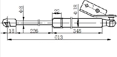 AMORTIZER GEPEK VRATA 5 VRATA (613L-375N) MAZDA 3 SDN-H/B 2013-2016 (BM/BN)