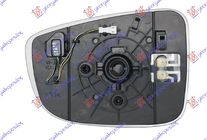 STAKLO RETROVIZORA SA GREJACEM (MRTAV UGAO) (KONVEKSNO) MAZDA 3 SDN-HB 2016-2019 (BP)