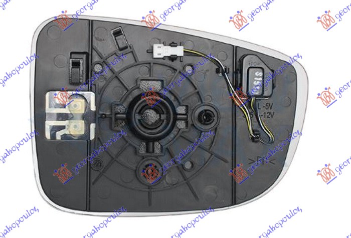 STAKLO RETROVIZORA SA GREJACEM (MRTAV UGAO) (ASFERICNO) MAZDA 3 SDN-HB 2016-2019 (BP)
