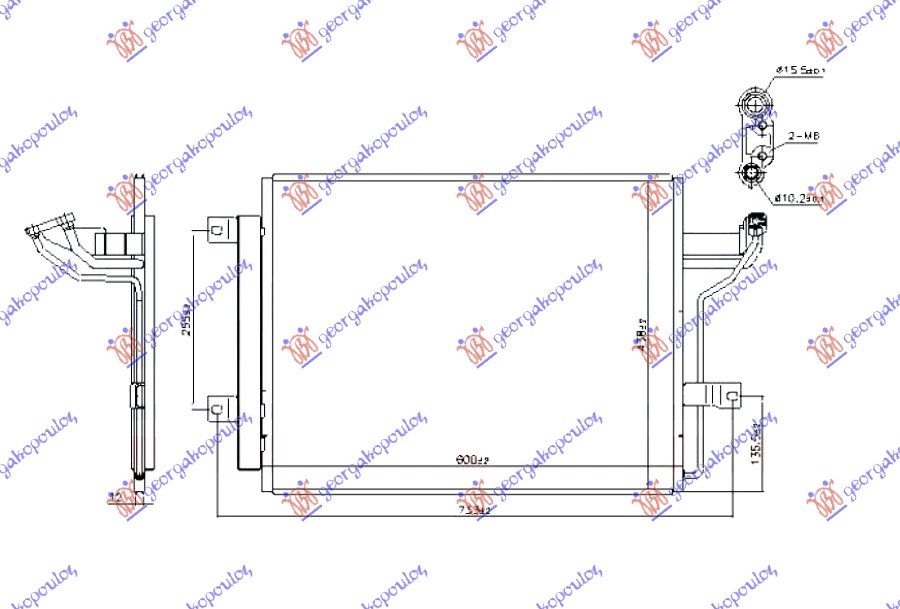 HLADNJAK KLIME 1.5/2.0 BENZIN - 2.0 BENZIN/HIBRID (600x438) MAZDA 3 SDN 2019- (BP)