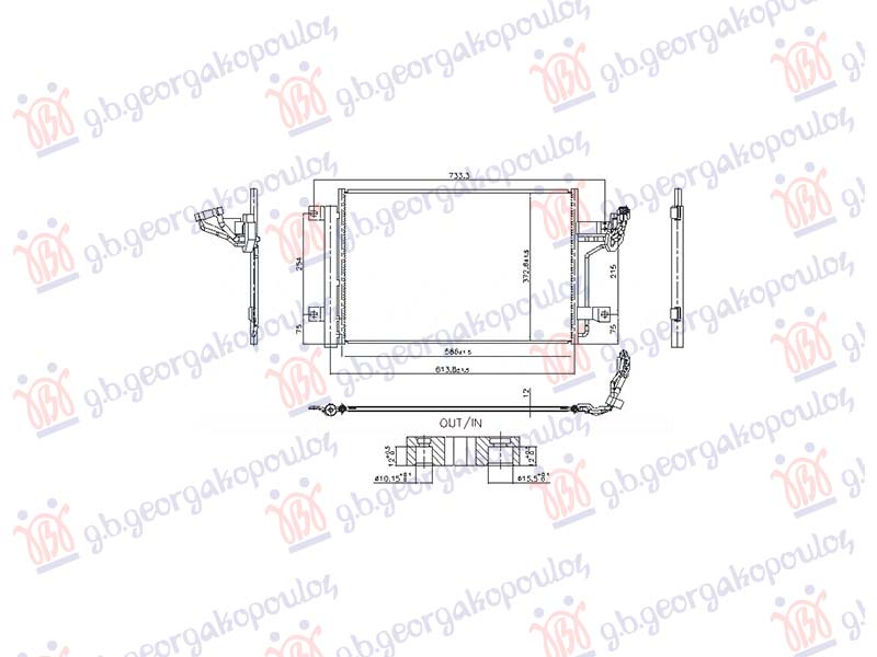 HLADNJAK KLIME 1.8 DIZEL - 2.0 BENIZN/HIBRID (NISSENS) MAZDA CX30 2019-  (DM/DT/ED)