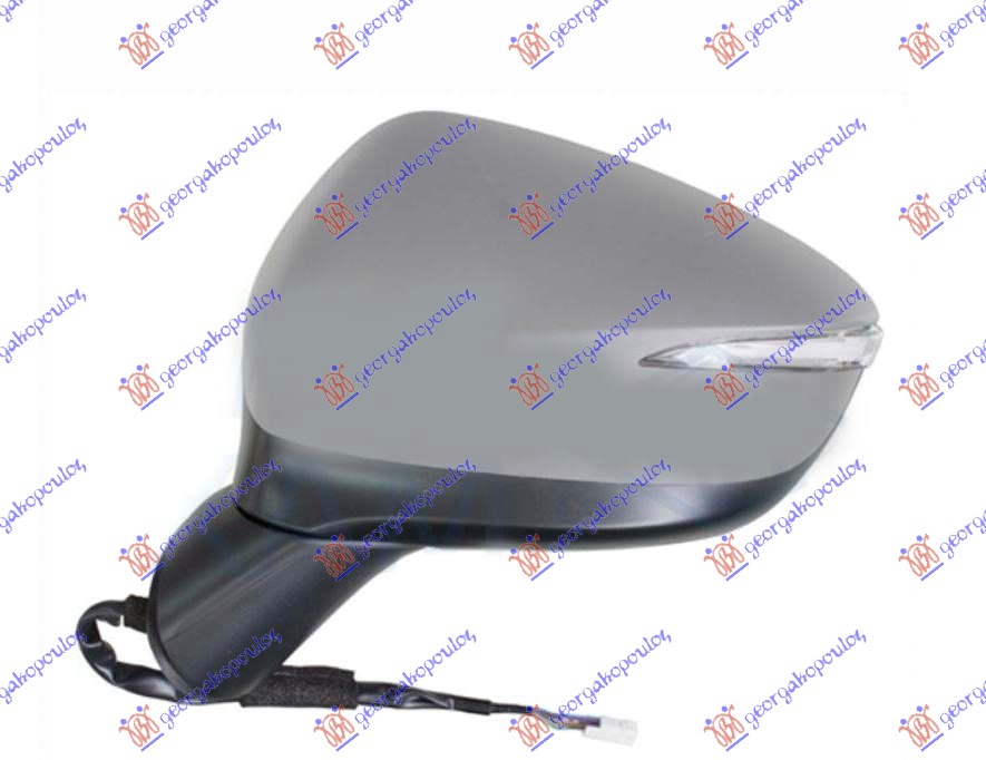 RETROVIZOR ELEKTRICNI SA GREJACEM PM (ELEKTRO-SKLOPIV) (MIGAVAC) (8 PIN) 2015- (A KVALITET) (ASFERICNO STAKLO) MAZDA CX5 2011-2017 (KE/GH/KF)