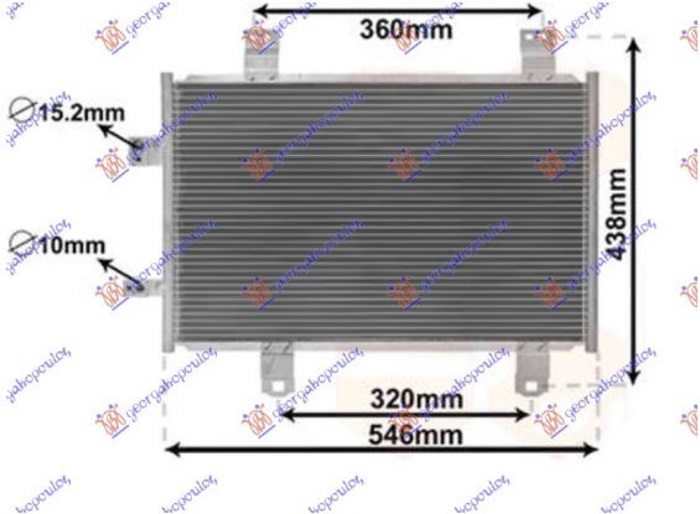 HLADNJAK KLIME 1.5 D DIZEL (550x350x12) (KOYO) MAZDA 2 2014-2020 (DL/DJ)