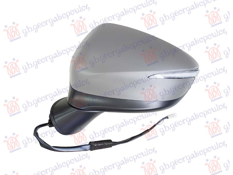RETROVIZOR ELEKTRICNI SA GREJACEM PM MAZDA CX3 2015-2019 (MIGAVAC) (MRTAV UGAO) (7 PIN) (ASFERICNO STAKLO) (DK)