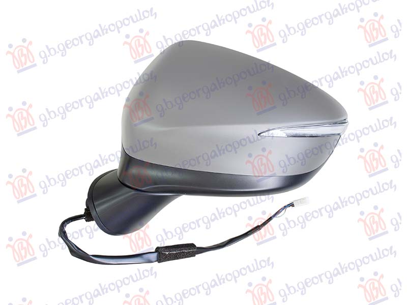 RETROVIZOR ELEKTRICNI SA GREJACEM PM MAZDA CX3 2015-2019 (ELEKTRO-SKLOPIV) (MIGAVAC) (MRTAV UGAO) (9 PIN) (ASFERICNO STAKLO) (DK)