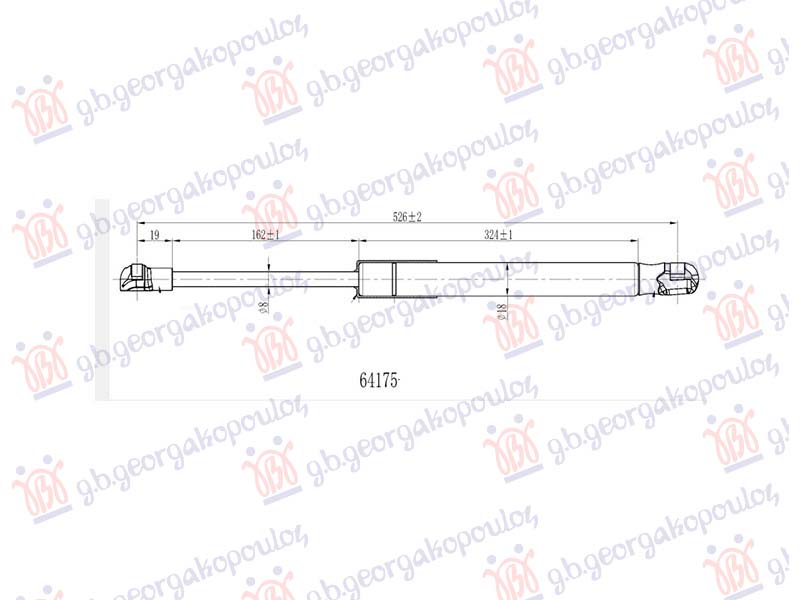AMORTIZER GEPEK VRATA (525L-410N) MAZDA CX3 2015-2019 (DK)