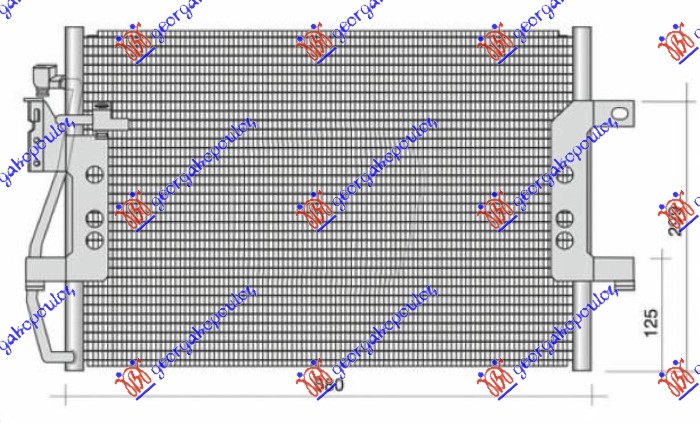 HLADNJAK KLIME 1.6/1.9 BENZIN - 1.7 CDI DIZEL (578x376x16) MERCEDES VANEO 2002-2005 (W414)