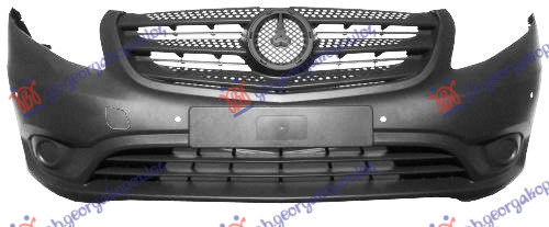 PREDNJI BRANIK SIVI (PVC MASKA) (PDC SENZORI) (A KVALITET) MERCEDES VITO 2015- (W447)