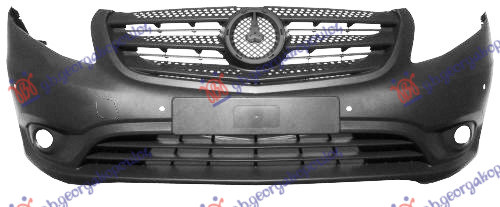 PREDNJI BRANIK SIVI (SA MAGLENKAMA) (PVC MASKA) (PDC SENZORI) (A KVALITET) MERCEDES VITO 2015- (W447)