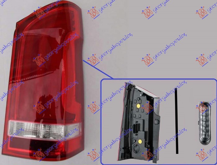 STOP LAMPA (1 GEPEK VRATA) LED (HELLA) MERCEDES VITO 2015- (W447)