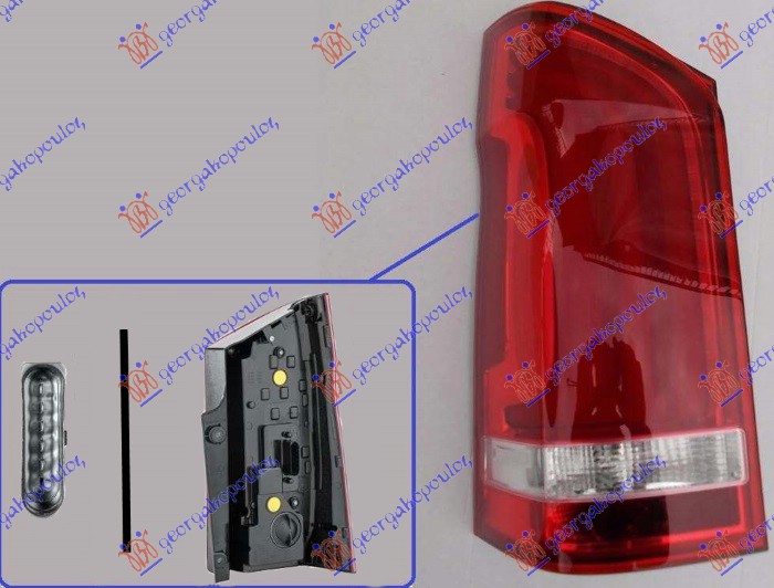 STOP LAMPA (1 GEPEK VRATA) LED (HELLA) MERCEDES VITO 2015- (W447)