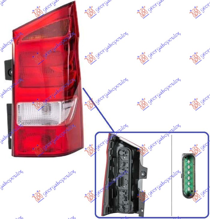 STOP LAMPA (2 GEPEK VRATA) (HELLA) MERCEDES VITO 2015- (W447)