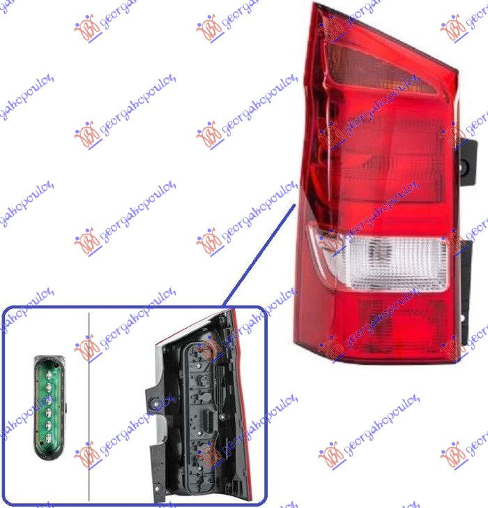 STOP LAMPA (2 GEPEK VRATA) (HELLA) MERCEDES VITO 2015- (W447)
