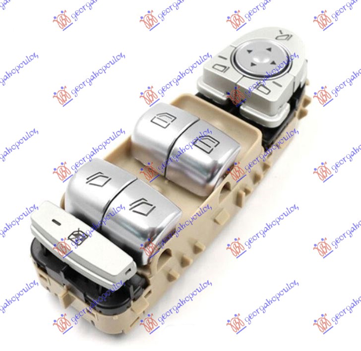PREKIDAC U PREDNJIM VRATIMA KREM (4 TASTERA) (ELEKTRO-SKLOPIV RETROVIZOR) (3 PIN) MERCEDES EQV 2020- (447)