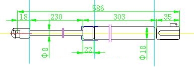 AMORTIZER HAUBE (588L-300N) MERCEDES GLK 2008-2012 (X204)