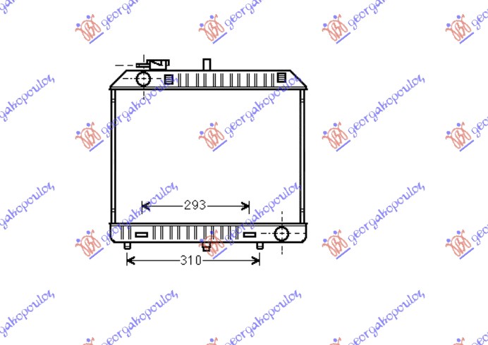 HLADNJAK MOTORA 2.4 DIZEL (41.5x49x27) (88-93) MERCEDES MB100 1991-1996