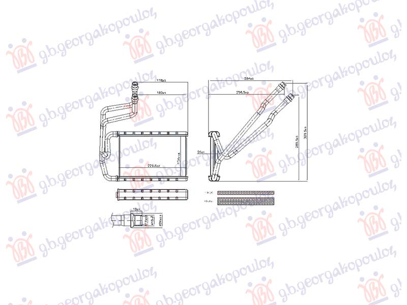 GREJAC KABINE 1.3/1.4/1.5/2.0 ZA SVE MODELE (MAN/AUTO) (133x256) (NISSENS) MERCEDES GLB 2019- (X247)