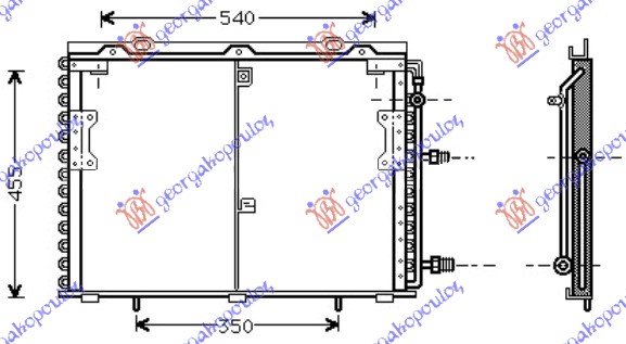 HLADNJAK KLIME BENZIN/DIZEL (600x46x25) MERCEDES S CLASS 1991-1998 (W140)
