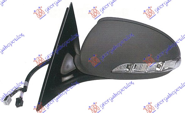 RETROVIZOR ELEKTRICNI SA GREJACEM (ELEKTRO-SKLOPIV) -2009 (11 PIN) (ASFERICNO STAKLO) MERCEDES S CLASS 2005-2013 (W221)