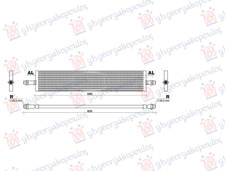 HLADNJAK AKUMULATORA 3.0 BENZIN/HIBRID (650x118) MERCEDES S CLASS 2013-2017 (W222)