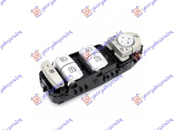 PREKIDAC U PREDNJIM VRATIMA (4 TASTERA) (CRNI NOSAC/SREBRNI TASTER) (3 PIN) MERCEDES S CLASS 2013-2017 (W222)