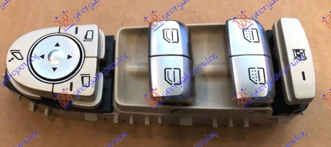 PREKIDAC U PREDNJIM VRATIMA (4 TASTERA) (KREM NOSAC/SREBRNI TASTER) (3 PIN) MERCEDES S CLASS 2013-2017 (W222)
