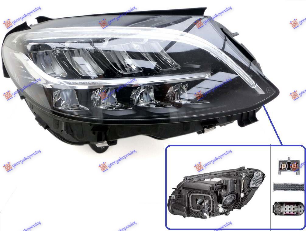 FAR MULTIBEAM LED (BEZ LOGOA) (DEPO) MERCEDES C CLASS COUPE/CABRIO 2015-2018 (W205)