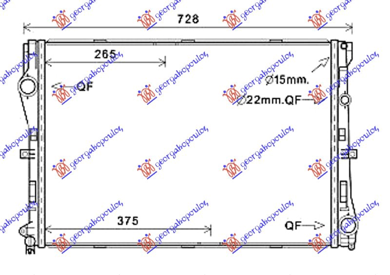 HLADNJAK MOTORA BENZIN/DIZEL (MAN/AUTO) (640x440x26) MERCEDES E CLASS 2016-2020 (W213)