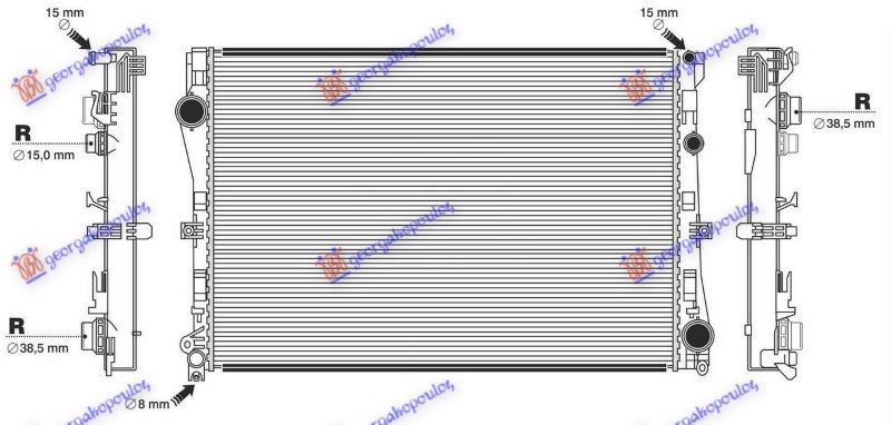 HLADNJAK MOTORA BENZIN/DIZEL (MAN/AUTO) (640x440x26) (KOYO) MERCEDES E CLASS 2016-2020 (W213)