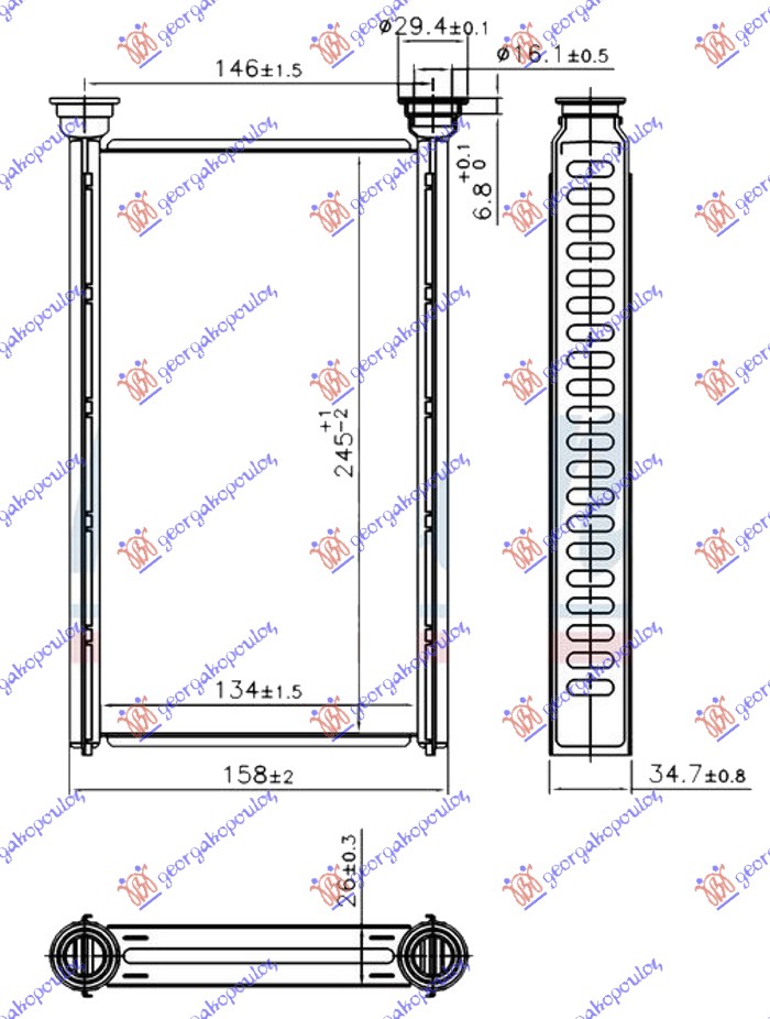 GREJAC KABINE (135x245x26) MERCEDES EQC 2019- (BM293)