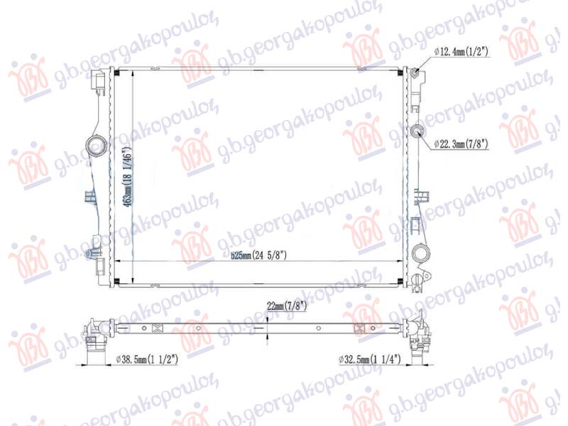 HLADNJAK MOTORA 1.5/2.0 BENZIN - 2.0 DIZEL (625x477) MERCEDES C CLASS SDN/S.W. 2021- (W206)