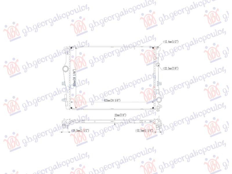 HLADNJAK MOTORA 1.5/2.0 BENZIN - 2.0 DIZEL (625x477) (NRF) MERCEDES C CLASS SDN/S.W. 2021- (W206)