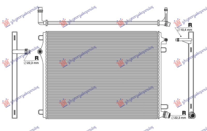HLADNJAK MOTORA DODATNI 1.5/2.0 BENZIN/HIBRID - 2.0 DIZEL/HIBRID (634x470) (NRF) MERCEDES C CLASS SDN/S.W. 2021- (W206)