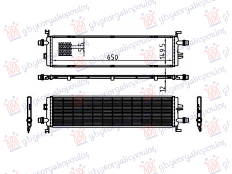 HLADNJAK MOTORA DODATNI BENZIN/DIZEL (649x147) MERCEDES C CLASS SDN/S.W. 2021- (W206)