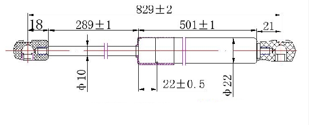 AMORTIZER GEPEK VRATA (833L-570N) MERCEDES CITAN 2013-2021 (W415)