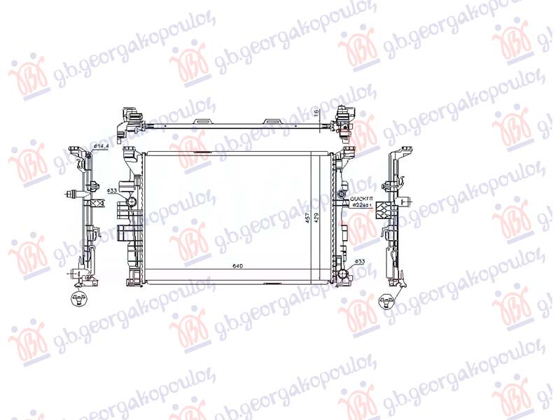 HLADNJAK MOTORA 1.6 BENZIN - 1.8 DIZEL (MAN) (640x429) (NRF) MERCEDES B CLASS 2011-2014 (W246)