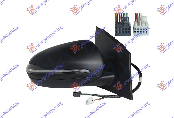 RETROVIZOR ELEKTRICNI SA GREJACEM PM (MEMORIJA) (MIGAVAC) (7+4 PIN) (A KVALITET) (ASFERICNO STAKLO) MERCEDES B CLASS 2019- (W247)