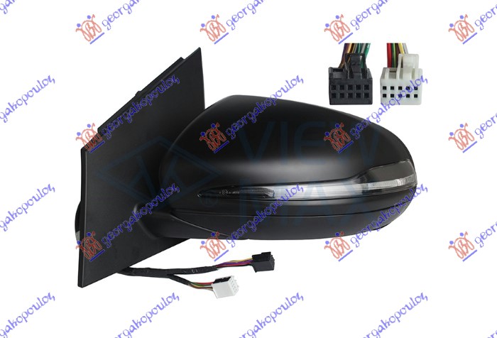 RETROVIZOR ELEKTRICNI SA GREJACEM PM (MEMORIJA) (MIGAVAC) (MRTAV UGAO LED) (8+5 PIN) (A KVALITET) (ASFERICNO STAKLO) MERCEDES B CLASS 2019- (W247)