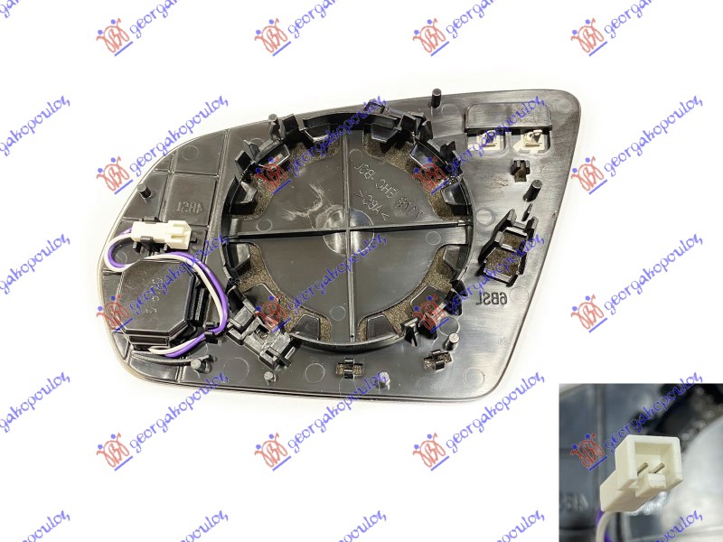 STAKLO RETROVIZORA SA GREJACEM (LED MRTAV UGAO) (2+2 PIN) (ASFERICNO) MERCEDES B CLASS 2019- (W247)