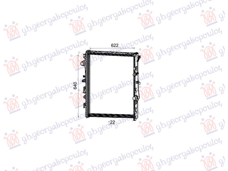 HLADNJAK MOTORA 2.0 DIZEL (MAN/AUTO) (640x621x26) MERCEDES SPRINTER 210-519 2013-2018 (W906)