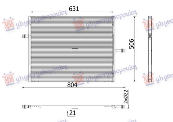 HLADNJAK MOTORA DODATNI 2.0 DIZEL  (631x506) (NRF) MERCEDES SPRINTER 2018- (W907/W910)