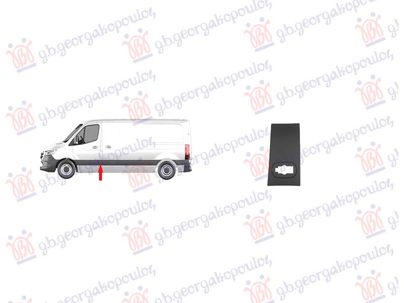 LAJSNA STUBA PREDNJIH VRATA (OTVOR ZA MIGAVAC) MERCEDES SPRINTER 2018- (W907)