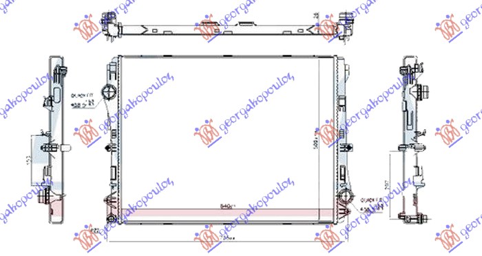 HLADNJAK MOTORA 2.0 BENZIN/HIBRID (MAN/AUTO) (640x502) MERCEDES E CLASS 2016-2020 (W213)