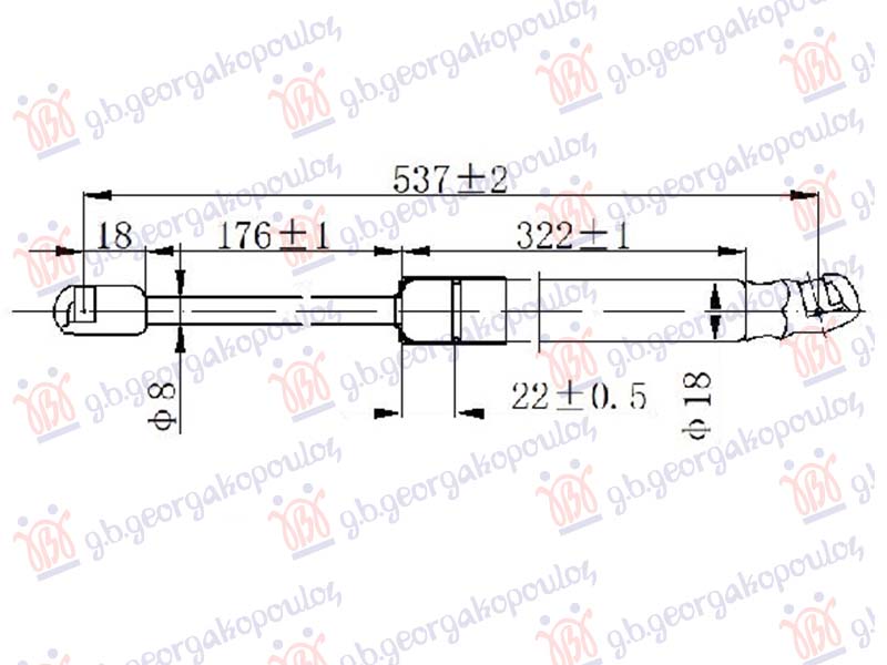 AMORTIZER GEPEK VRATA (537L-575N) MERCEDES E CLASS 2016-2020 (W213)